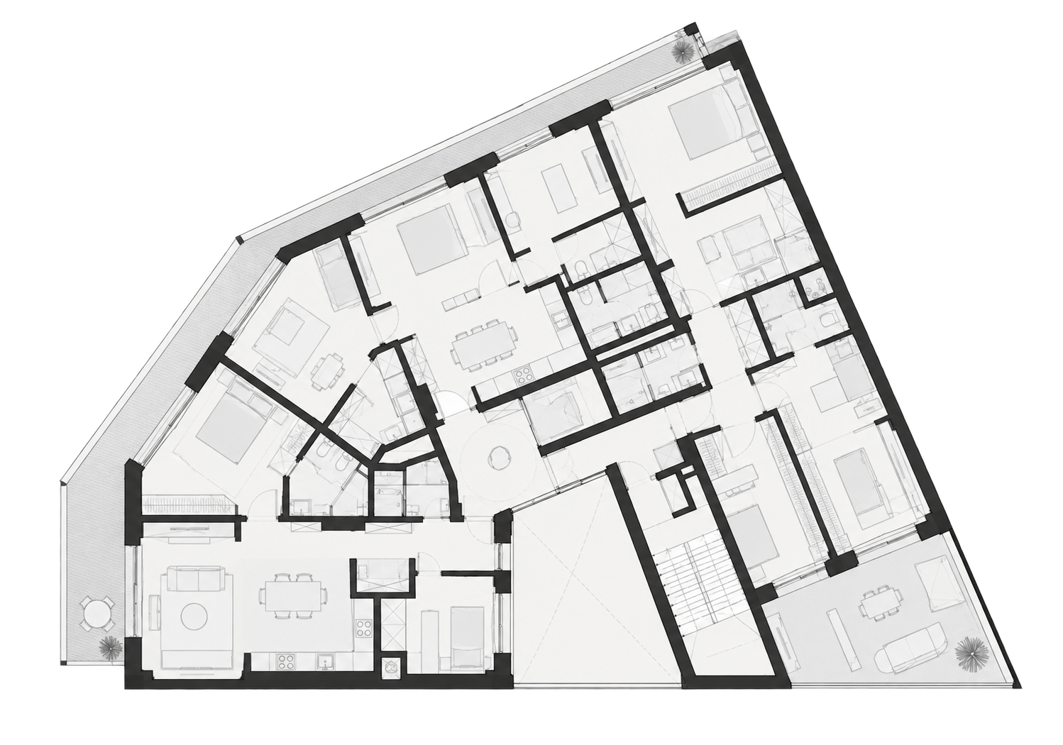 Planta arquitectónica de la promoción